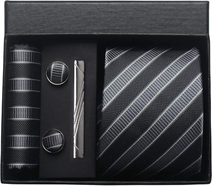 Valentines Gifts For Him Silk Necktie Set With Cufflinks