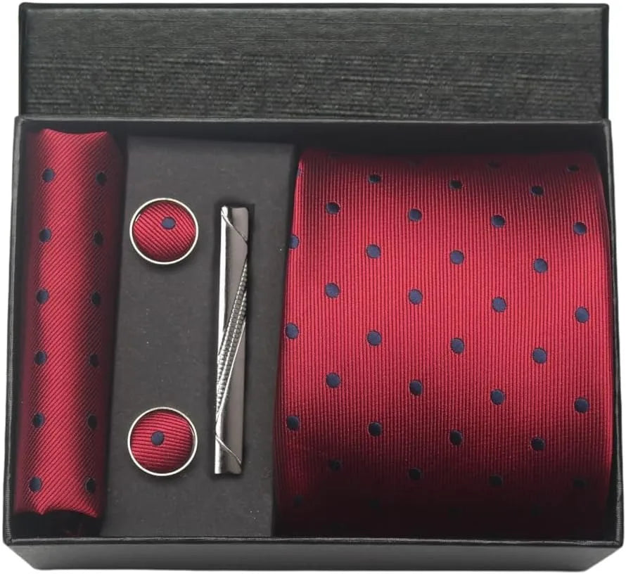 Valentines Gifts For Him Silk Necktie Set With Cufflinks