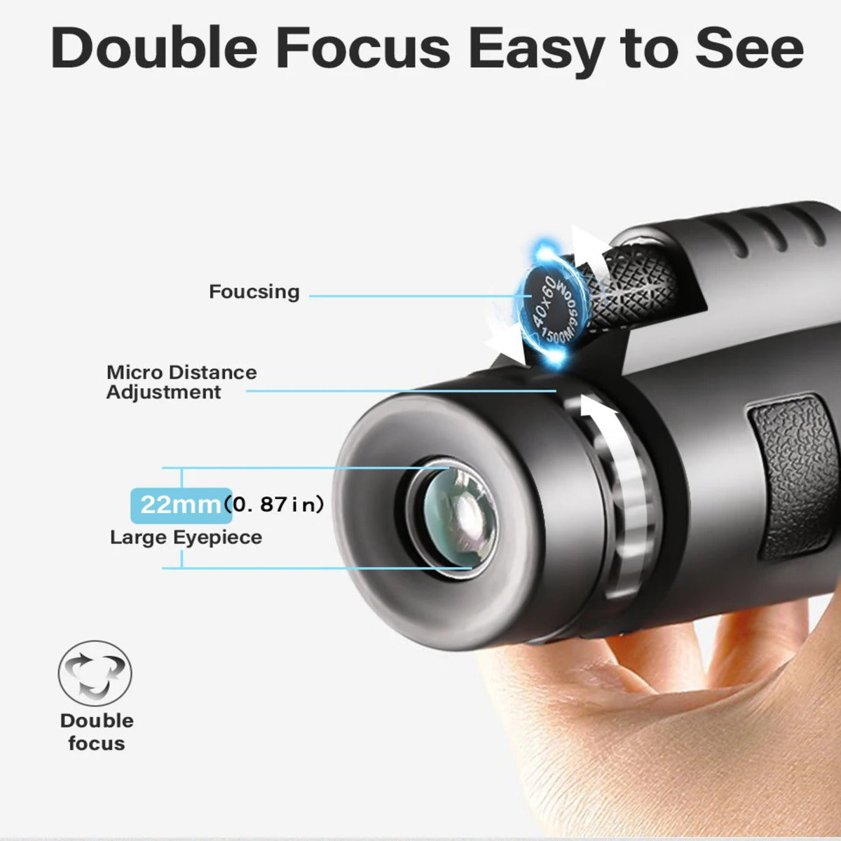 High Power Monocular Telescope for Phone Long Range Outdoor Use