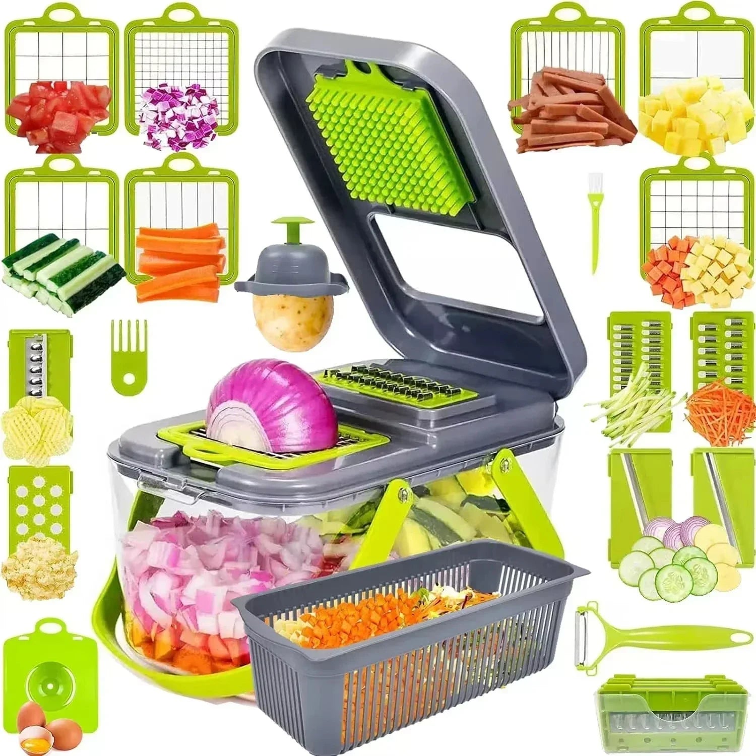 Stainless Steel Vegetable Chopper – Sharp Multi-Purpose Kitchen Slicer 9636067410262-1