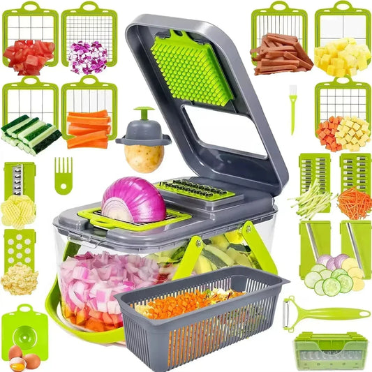 Stainless Steel Vegetable Chopper – Sharp Multi-Purpose Kitchen Slicer 9636067410262-1