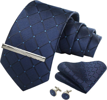 Valentines Gifts For Him Silk Necktie Set With Cufflinks
