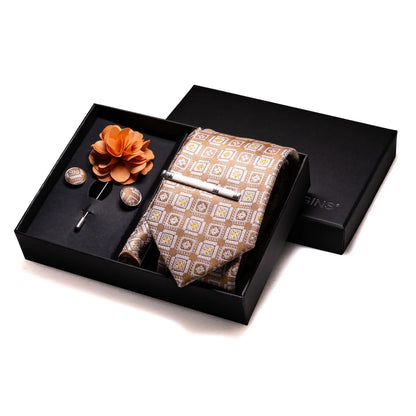 Valentines Gifts For Him Silk Tie Set With Cufflinks
