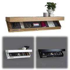 Concealed Wall Shelf With Hidden Compartment Storage