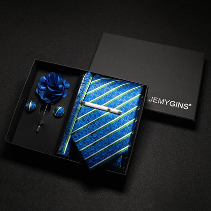 Valentines Gifts For Him Paisley Silk Tie Set With Cufflinks