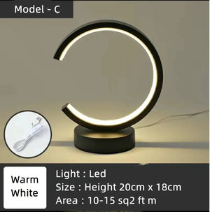 Dimmable Circular LED Table Lamp for Night Lighting