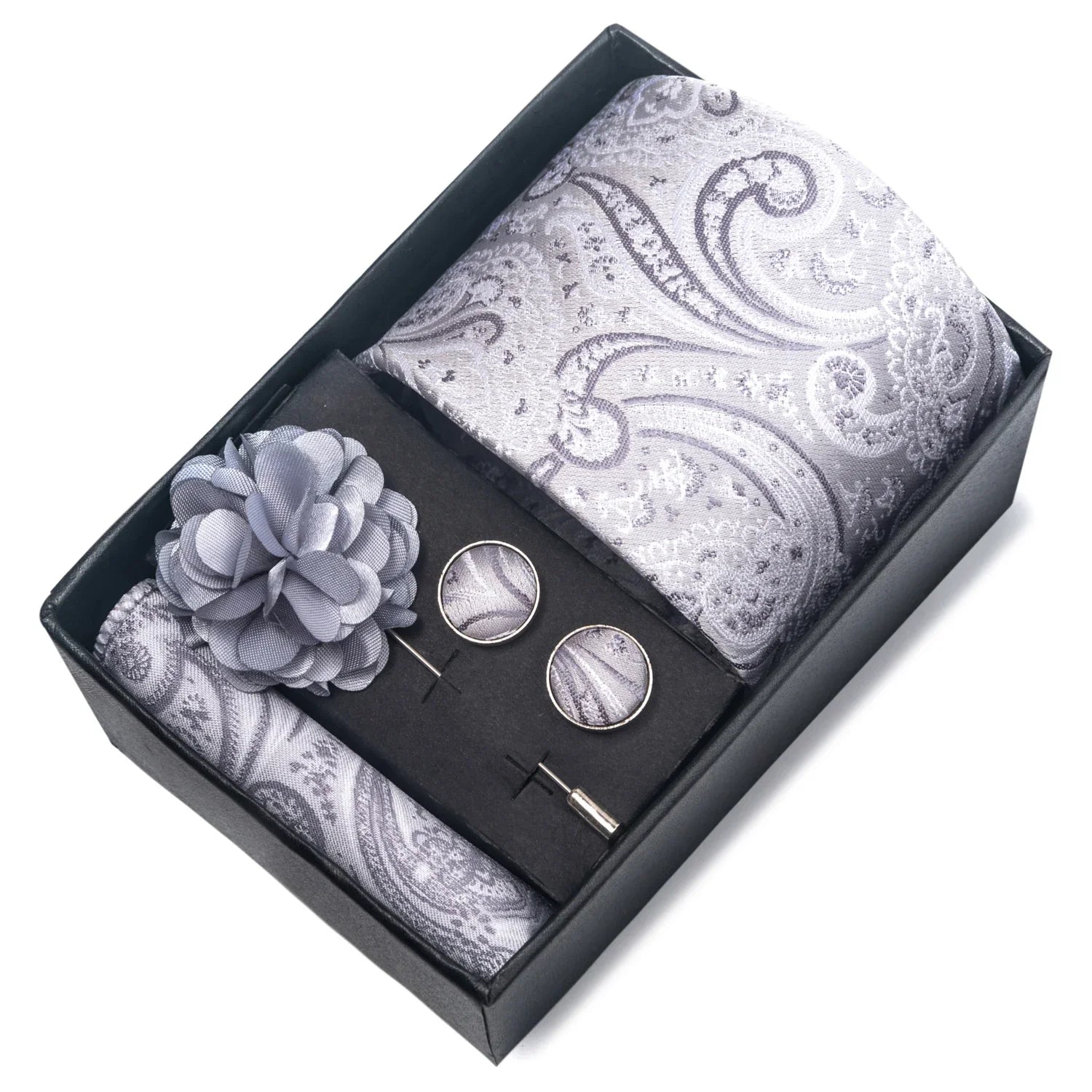 Valentines Gifts For Him Silk Necktie Set With Cufflinks