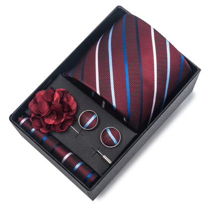 Valentines Gifts For Him Silk Necktie Set With Cufflinks