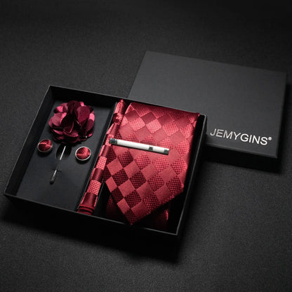 Valentines Gifts For Him Paisley Silk Tie Set With Cufflinks