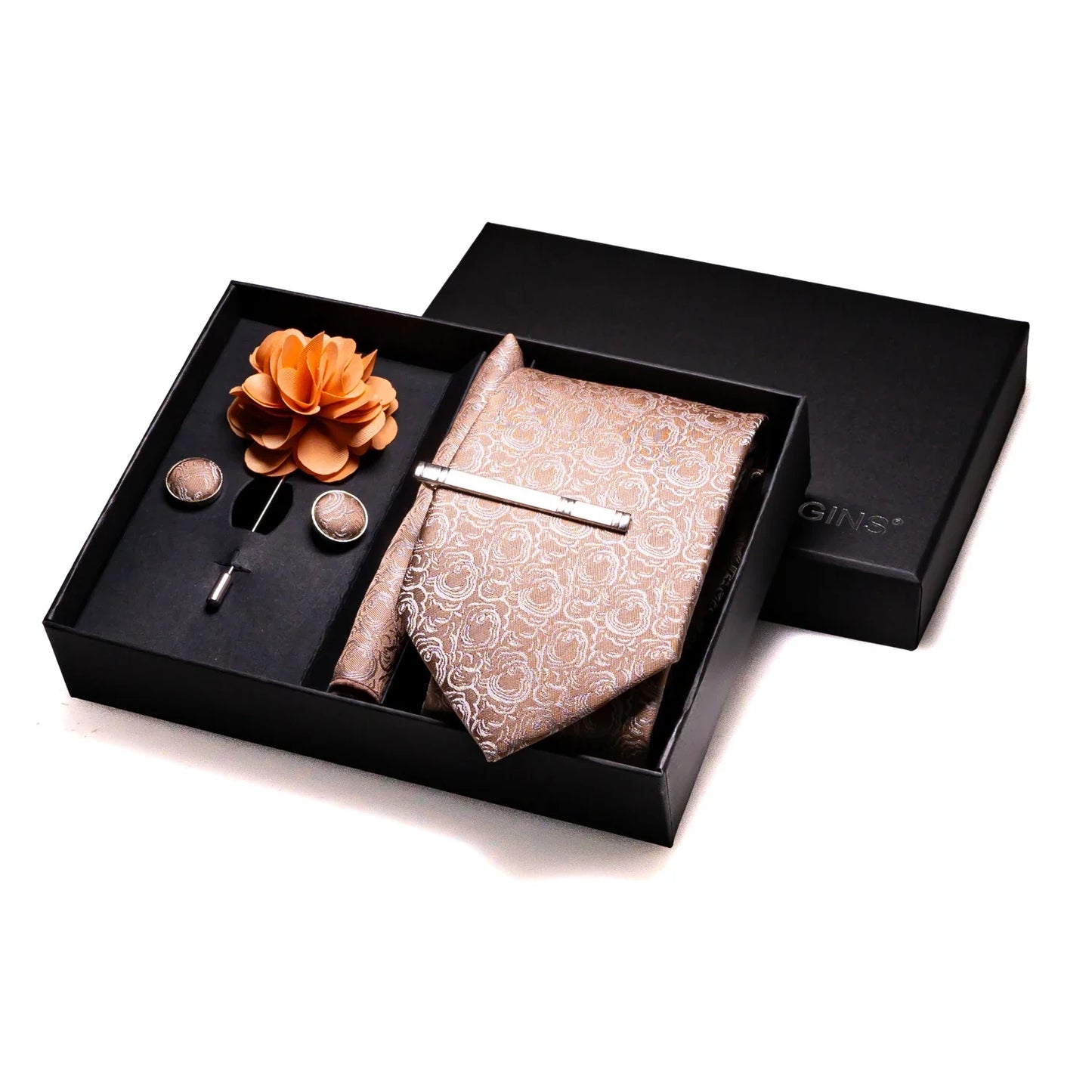 Valentines Gifts For Him Silk Tie Set With Cufflinks