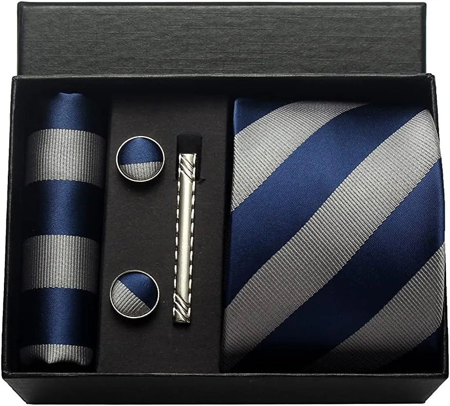 Valentines Gifts For Him Silk Necktie Set With Cufflinks