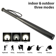 Baseball Bat LED Flashlight Torch Waterproof Aluminum