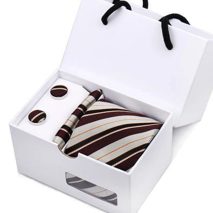 Mens Paisley Tie Gift Set With Box Valentines Gifts For Him