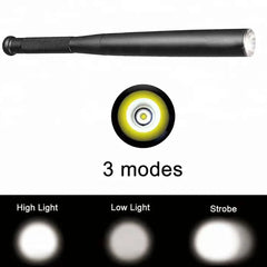 Baseball Bat LED Flashlight Torch Waterproof Aluminum