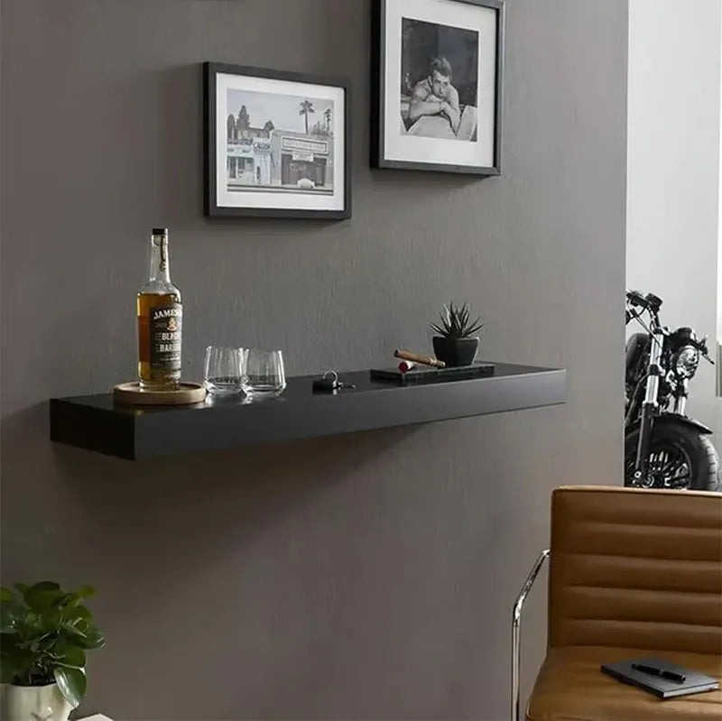 Concealed Wall Shelf With Hidden Compartment Storage