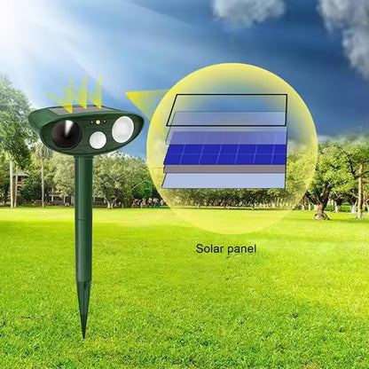 Solar Power Ultrasonic Animal Pest Repeller Infrared Sensor Waterproof Animal Deterrent 8142396260552-al