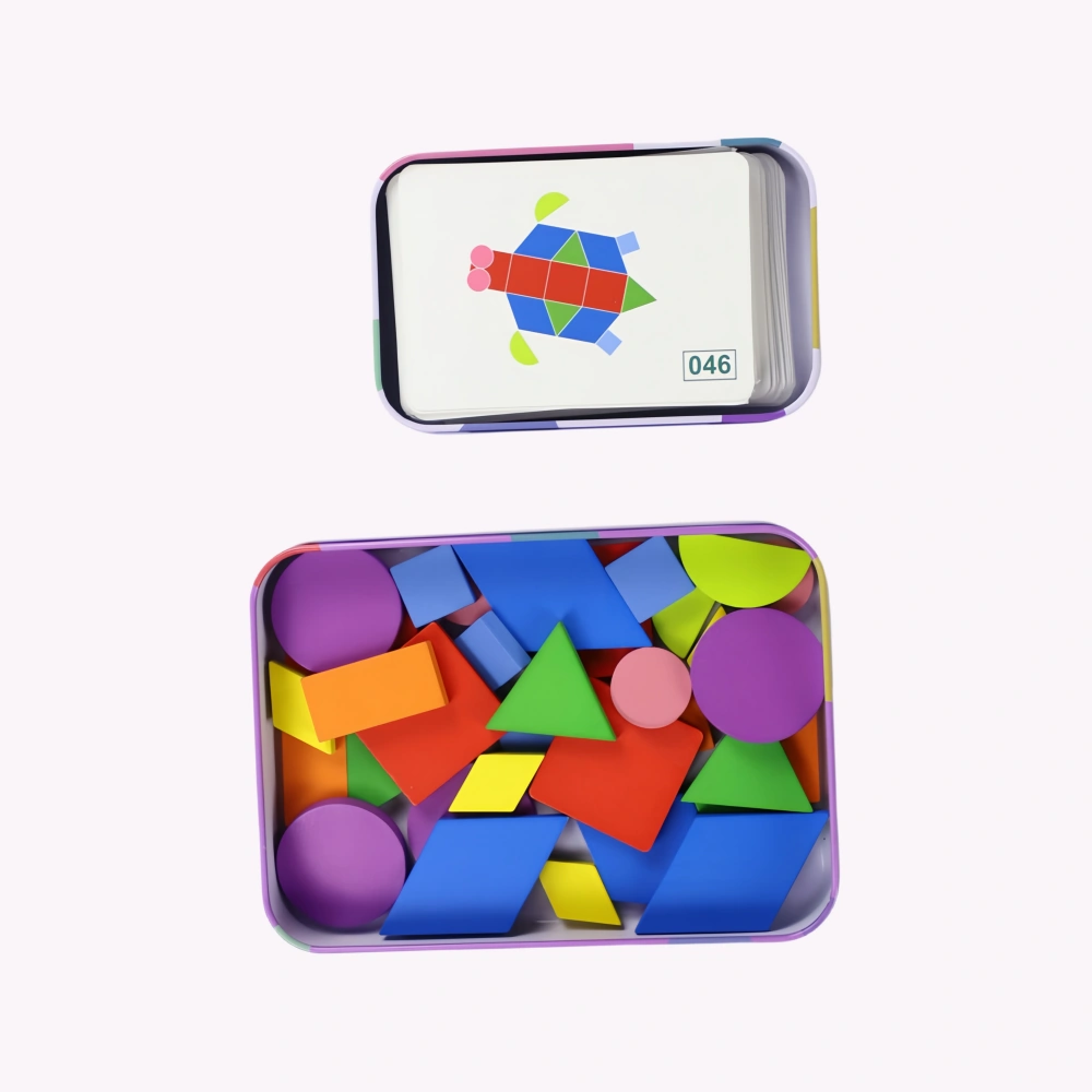 Wooden Pattern Blocks Toddler Puzzles