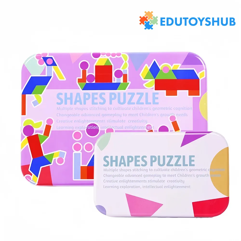 Wooden Pattern Blocks Toddler Puzzles