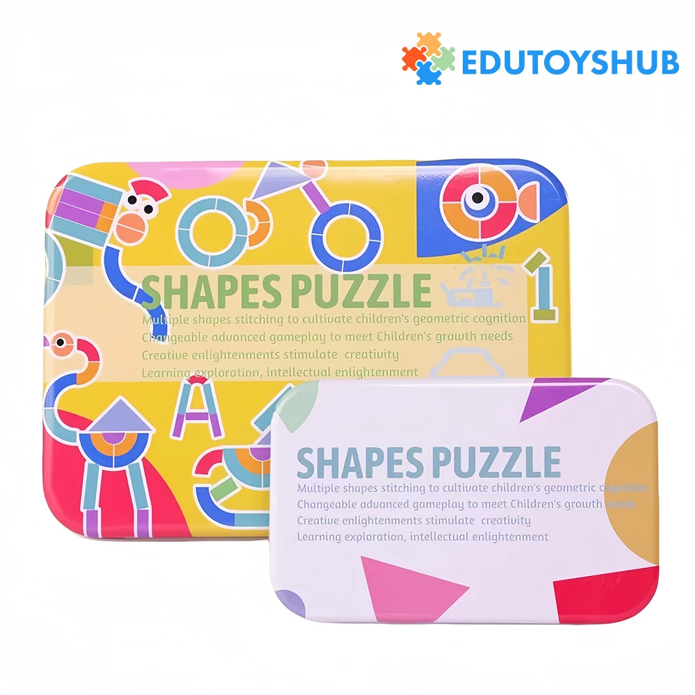 Wooden Pattern Blocks Toddler Puzzles