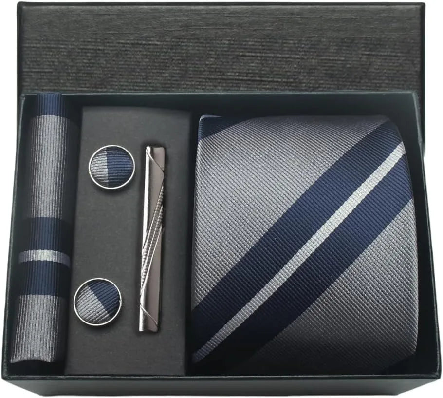 Valentines Gifts For Him Silk Necktie Set With Cufflinks