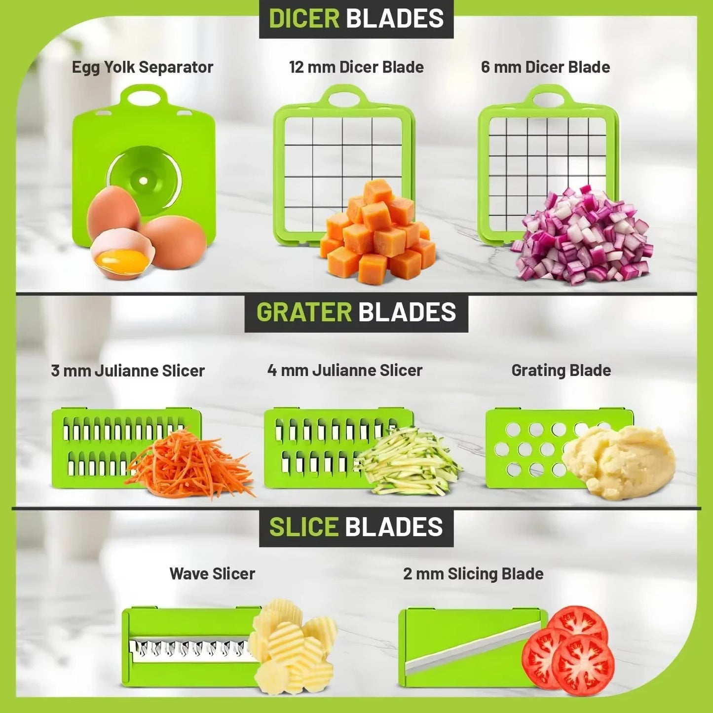 Stainless Steel Vegetable Chopper – Sharp Multi-Purpose Kitchen Slicer 9636067410262-1