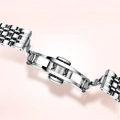 Refined Silver Analog Women'S Watch 32 Mm