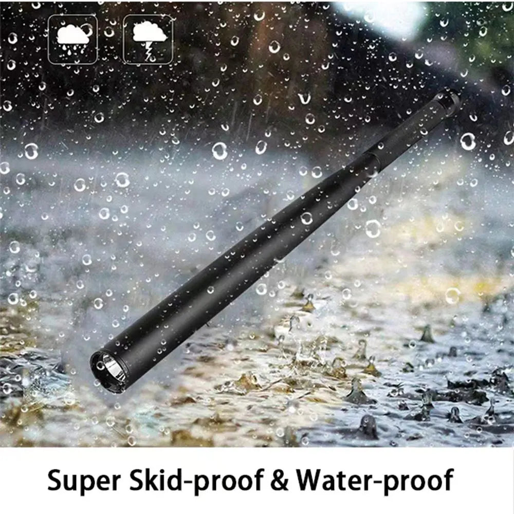 Baseball Bat LED Flashlight Torch Waterproof Aluminum
