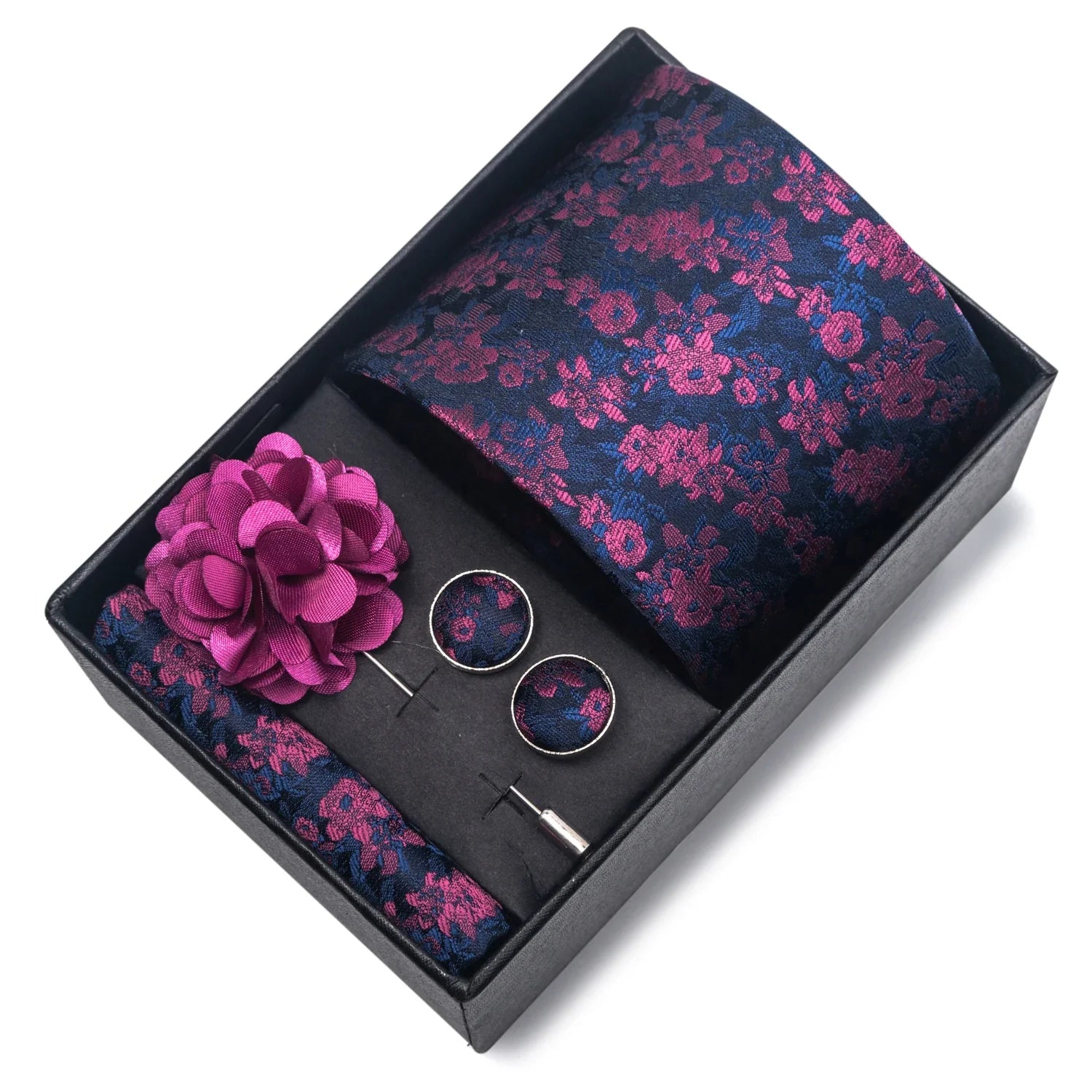 Valentines Gifts For Him Silk Necktie Set With Cufflinks