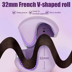 Foldable LCD 3-Barrel Ceramic Hair Curler for Waves