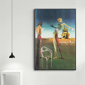 Salvador Dali Wall Art - Woman With A Head Of Roses Poster - Surrealism Canvas