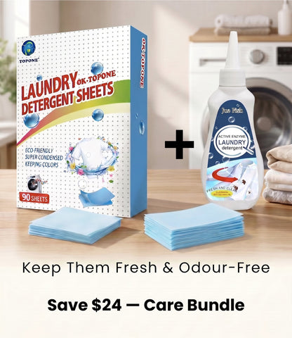 Combo Antibacterial Deodorising Laundry Sheets + Enzyme Underwear Stain Remover