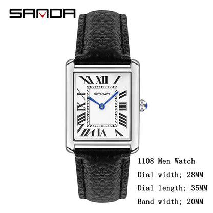 Valentines Gifts For Him Roman Numeral Quartz Leather Strap Watch
