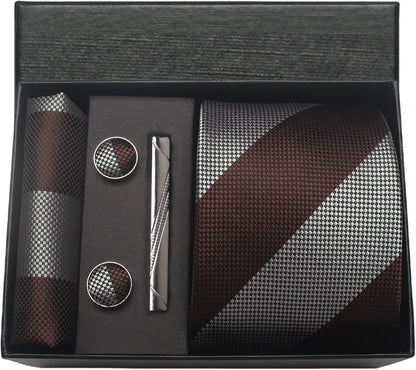 Valentines Gifts For Him Silk Necktie Set With Cufflinks