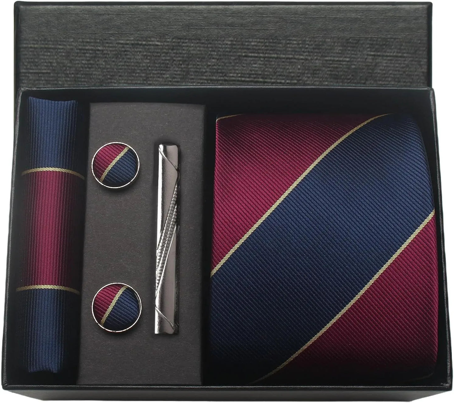 Valentines Gifts For Him Silk Necktie Set With Cufflinks