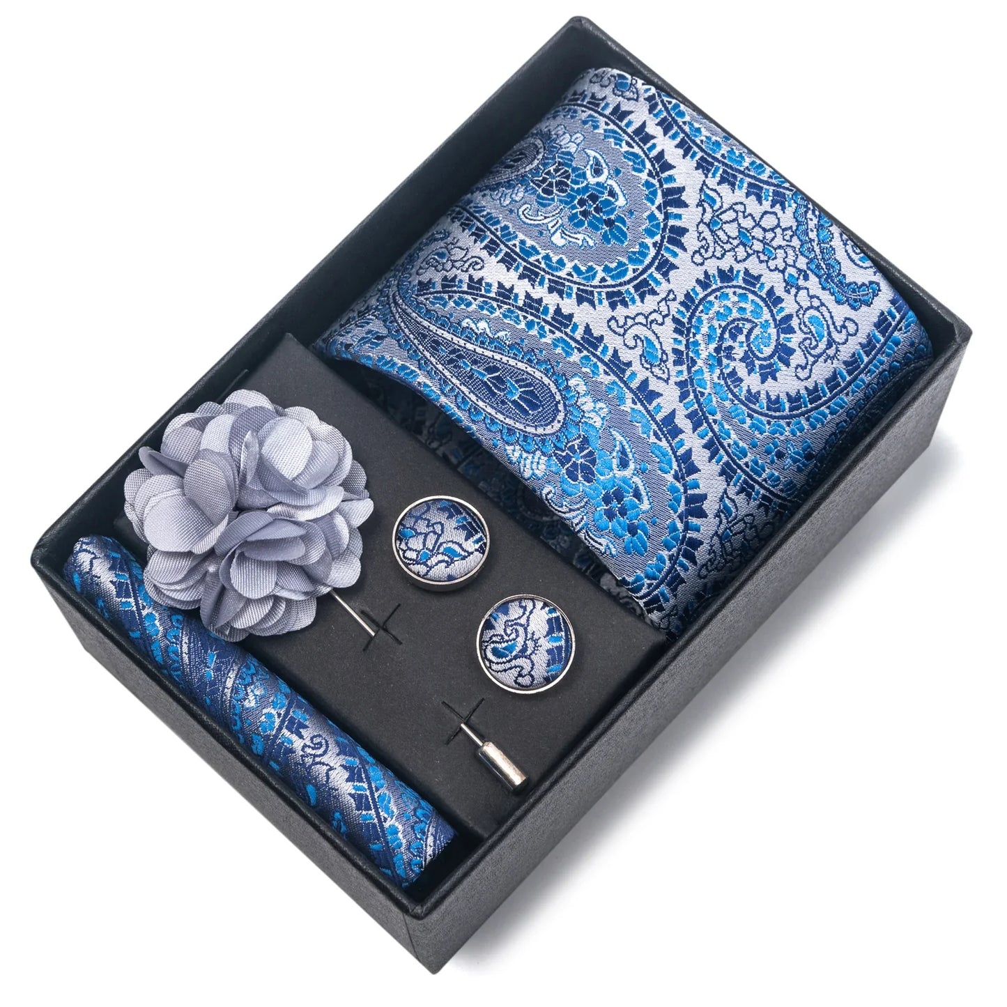 Valentines Gifts For Him Silk Necktie Set With Cufflinks