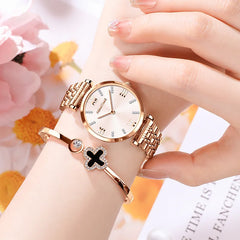 Refined Silver Analog Women'S Watch 32 Mm