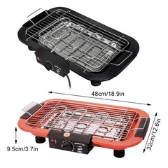 Smokeless Electric Indoor Outdoor BBQ Grill with Versatile Options