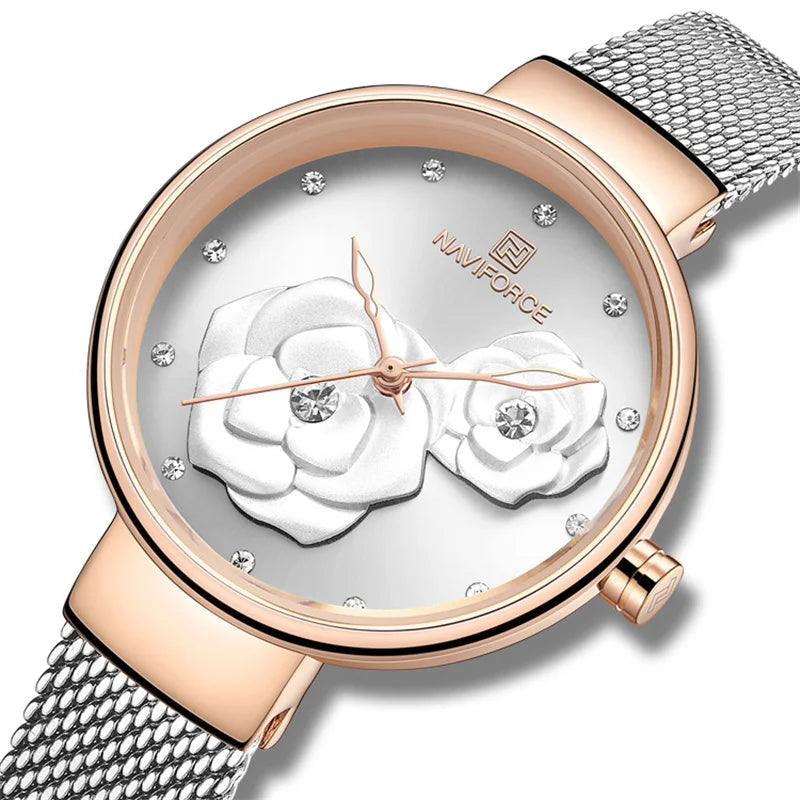 Rose Gold Stainless Steel Elegance Watch 32Mm