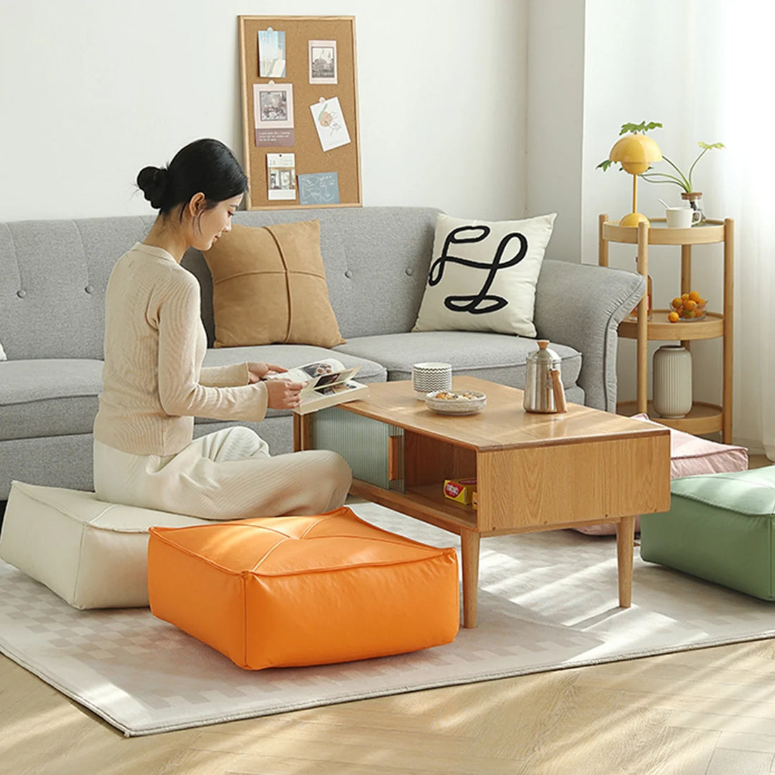 Japanese Floor Seating Cushion for Meditation - Round & Square Design 1005007361554742-al