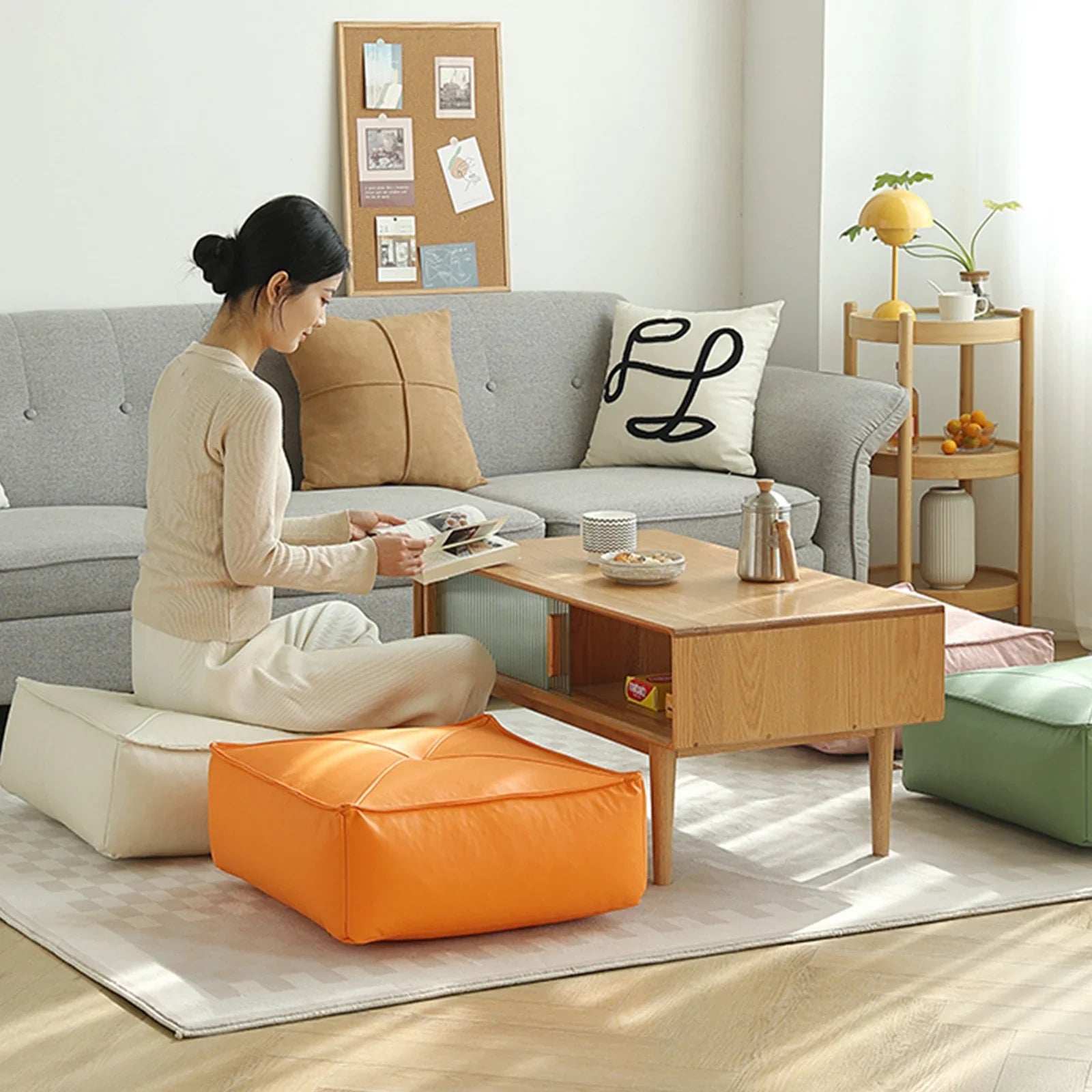 Japanese Floor Seating Cushion for Meditation - Round & Square Design 1005007361554742-al