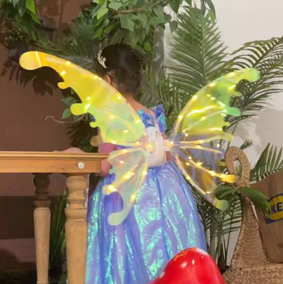 Magicangel Electric Fairy Wings With Music &Amp; Lights – Enchanting Led Butterfly Wings For Kids' Costume Play