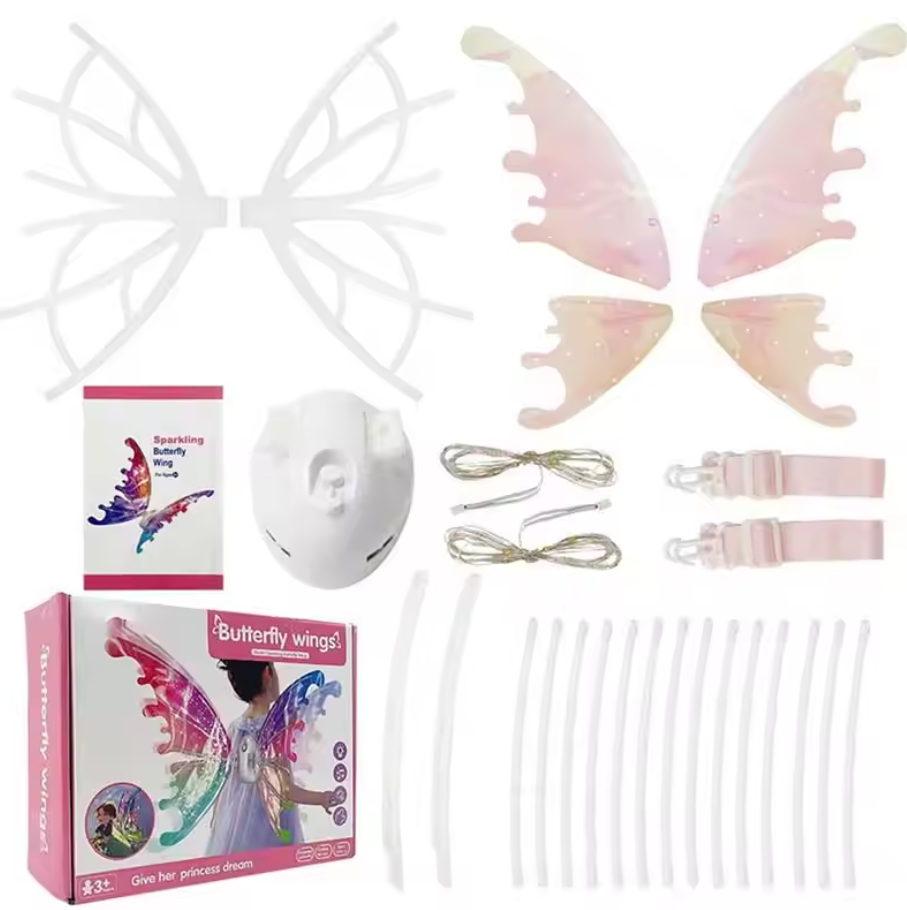 Magicangel Electric Fairy Wings With Music &Amp; Lights – Enchanting Led Butterfly Wings For Kids' Costume Play