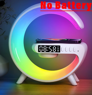 Multifunction Wireless Charger Pad Stand Speaker Tf Rgb Night Light 15W Fast Charging Station For Phones