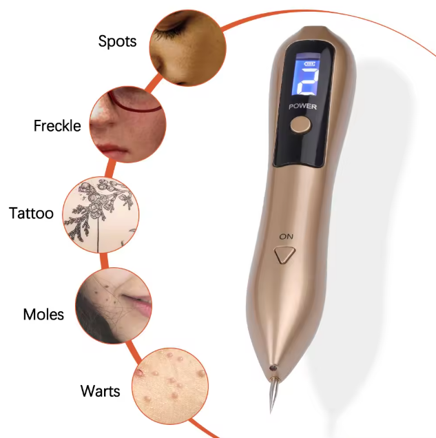 Portable 9-Level Lcd Plasma Pen For Mole, Tattoo And Freckle Removal