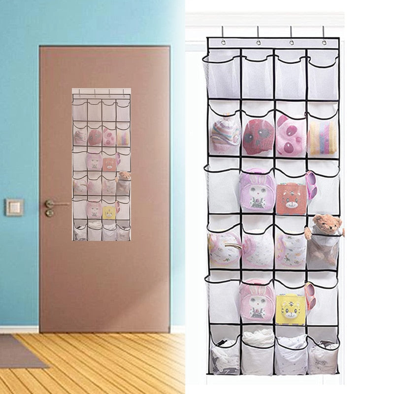 Clear Space Saving Door Shoe Hanger