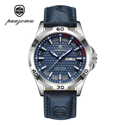 Valentines Gifts For Him Quartz Leather Strap Luminous Date Week Watch