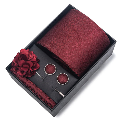 Valentines Gifts For Him Silk Necktie Set With Cufflinks