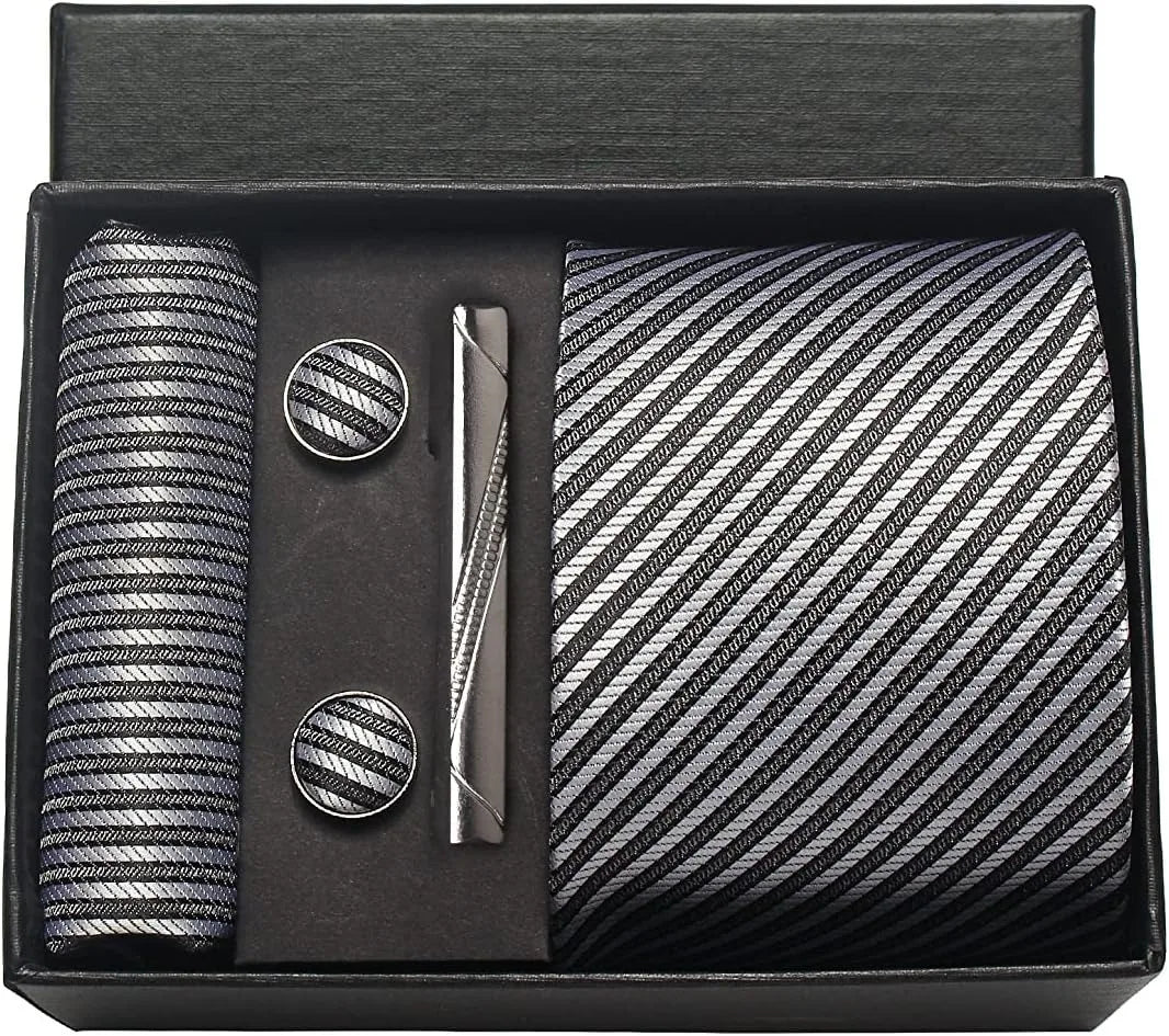 Valentines Gifts For Him Silk Necktie Set With Cufflinks