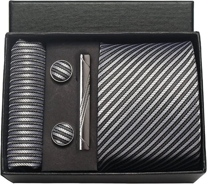 Valentines Gifts For Him Silk Necktie Set With Cufflinks