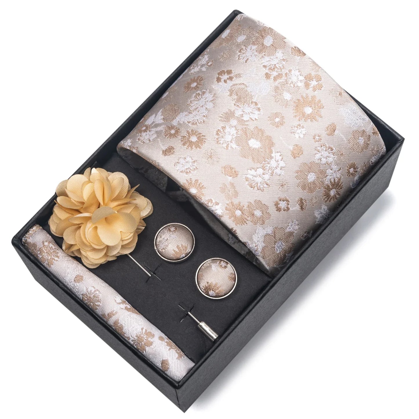 Valentines Gifts For Him Silk Necktie Set With Cufflinks